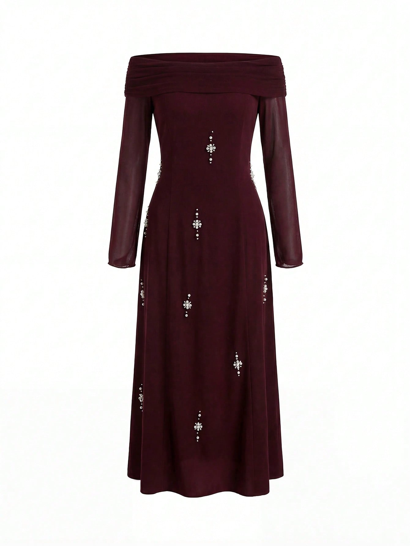 Modelyn فستان أنيق للنساء بأكمام طويلة وواسعة في ا...