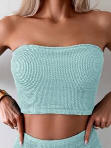 Swim Basics 女士沙滩度假吊带背心和比基尼套装 - 薄荷綠 - 查看 5