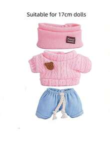 1PC Cute Fashion Daily Wear Outfit Set With Shoes Accessories For Mini Art Designer Doll Dress Up Gift – Soft Fabric Casual Clothes, Easy To Wear & Take Off, Perfect Replacement Costume For Small Collectible Figurines, Ideal Birthday Holiday Present & Room Display Decoration For Decorations Lovers - multicolor - View 6