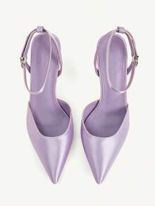 CUCCOO CHICEST Chaussures femme Nouvelles talons hauts sexy à bout fermé à la française. Mode talon aiguille à col bas avec satin. Chaussures de soirée, de mariée, de mariage - Violet clair - Voir 3