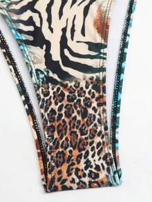 Swim Vcay Bộ đồ bơi 3 món Xuân/Hè: Áo hai dây không gọng in kỹ thuật số, quần bơi buộc dây bên hông và chân váy dài bằng lưới, bộ đồ bơi đi biển dành cho nữ. - Nhiều màu - Xem 7