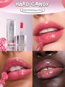 SHEGLAM Glass Lock Air Gloss-Hard Candy Lip Combo Brand Beauty Makeup Face Paint Cosmetic For Women Girls Perfect For Spring Summer Ideal For Y2K Fancy Fashion Suitable For Birthday Mother'S Day Gift Rave Party Ready Best Color - Hard Candy - View 4