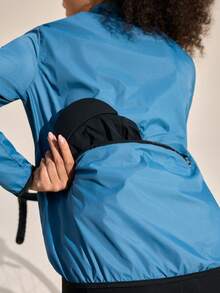 SHEIN In My Nature Áo đạp xe dài tay nữ, màu xanh dương - Màu xanh lam - Xem 7