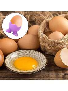 Colorful Silicone Egg Holders, Suitable For Boiled Or Soft Boiled Eggs - Multi-Color Packaging, Fits Individual Eggs With Stands - Dishwasher , Easy To Clean - Breakfast, Brunch, Morning Kitchen Gadget Tool - Multicolor - View 2