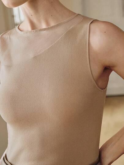 Anewsta Áo vest dệt kim cổ tròn màu trơn thanh lịch, chất liệu pha trộn organza mật độ cao, kiểu dáng không đều, phù hợp cho mùa thu, đông, đi chơi, dự tiệc, thời trang, năm mới, Giáng sinh, công sở, lễ tốt nghiệp, đám cưới, từ xuân đến hè.