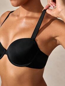 Veilyse Women Bra & Panty Sets Backless Santai-Sporty - Hitam - View 6