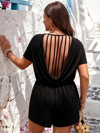 Breezaya 大码女式休闲夏季假日嘉年华派对连体衣