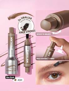 SHEGLAM Brow-Fection 斜角刷 & Dip-Ash 頭髮狀筆觸液體 Eyeborw Eyeborw 凝膠筆易於著色持久快乾自然造型勾勒輪廓填充眉妝 品牌 美容 化妝 化妝品 適合女性與女孩 完美搭配夏季春季 Y2K 時尚 流行 生日 母親節禮物 假期 派對準備就緒 最佳顏色 - Ash - 查看 1
