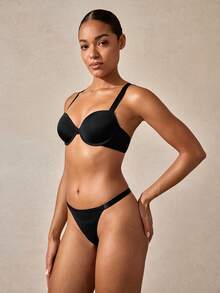 Veilyse Women Bra & Panty Sets Backless Santai-Sporty - Hitam - View 5