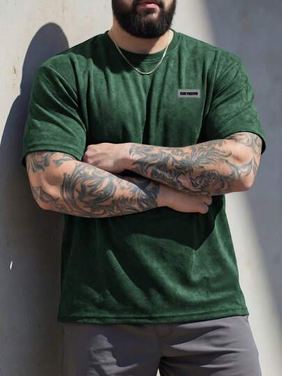 ResortEase Men's Round Neck Short Sleeve Simple T-Shirt, For Casual Daily Wear