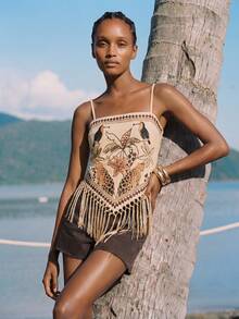 MAIJA 夏季度假单肩褶皱紧身长裙 - 彩色 - 查看 7