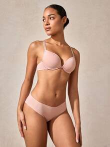 Veilyse Women's Solid Color Underwired Bra Lingeriefor Summerfor Summer - Pink - View 5