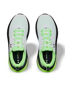 Under Armour HOVR Infinite Pro 2 系列男士运动鞋，吸汗透气，多功能，带Logo，运动跑步日常穿着，轻便，白色/绿色，货号：3028168-101 - 白色/綠色 - 查看 6