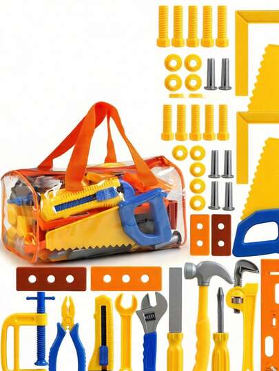 MINKOJA MINKOJA Kids Tool Set, Including:10 Pcs, 20 Pcs, 30 Pcs ,Toddler Tool Set With Toy Drill, Pretend Play Kids Toys, Toy Tools For Kids ,A Perfect Gift For Boys Birthday, Children's Day And Holiday.