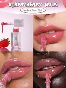 SHEGLAM Glass Lock Air 唇彩-Strawberry Milk 品牌 美容 化妝 化妝品 適合女性與女孩 完美搭配夏季春季 Y2K 時尚 流行 生日 母親節禮物 假期 派對準備就緒 最佳顏色 - Strawberry Milk - 查看 4