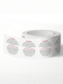 500 nhãn cảnh báo nến hình tròn 1 inch, nhãn an toàn cho nến, dụng cụ làm nến DIY. - Màu trắng - Xem 4