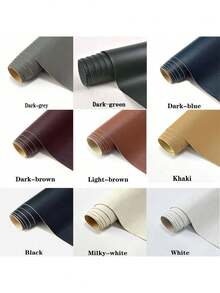 皮革修补贴片套装（1 件），适用于修补沙发、家具、汽车座椅、办公椅等皮革。尺寸：15.75 英寸 x 55 英寸（40 厘米 x 140 厘米）。 - 自粘皮革 - 查看 15