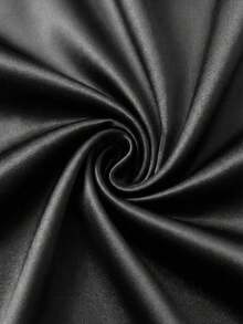 SHEIN PETITE Chân váy satin xếp ly eo không đều, chân váy mini ôm sát eo cao giúp thon gọn cho nữ, mùa xuân hè, chất liệu satin, chân váy ôm sát, chân váy đi nghỉ mát, phong cách Y2K, xuân hè, tựu trường, thường ngày, đi biển, công sở, đa năng, chân váy đen thường ngày cho người nhỏ nhắn - màu đen - Xem 5