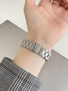 Women's Band Compatible With Ultra/SE/S10-1, 38-46mm - Stylish Replacement Strap For , Fashion Accessory - Silver - View 6