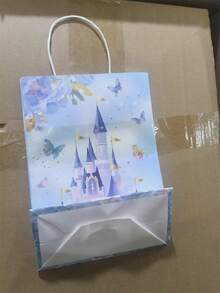 4/6/12/24 Túi quà tặng chủ đề Công chúa và Hoàng tử, Túi quà tặng chủ đề Lâu đài Hoàng tử và Công chúa, Túi đựng đồ ăn nhẹ có tay cầm chủ đề Công chúa, Đồ dùng cho Tiệc tiết lộ giới tính và Đám cưới - Nhiều màu - Xem 6