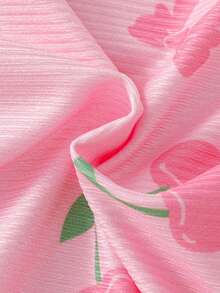 4件套女童可爱草莓樱桃印花吊带背心，春夏款 - 彩色 - 查看 4