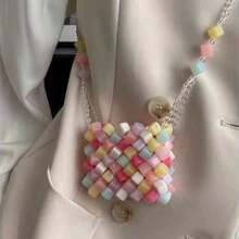 Zazumi 1个女士小众设计果冻迷你包 - 透明糖果色斜挎钱包 - 彩色 - 查看 9