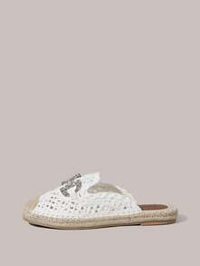 Styleloop Women's Fashion Embroidered Thick Sole Espadrille Shoes - White - View 4