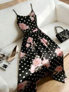Franclia Đầm ôm dáng dây mảnh họa tiết hoa nhí mới cho nữ, thích hợp cho mùa hè. - Nhiều màu - Xem 2