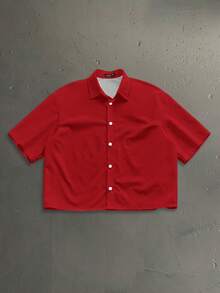 StoneGrade Camisa de manga corta casual con estampado all-over para hombre - Rojo - Ver 3