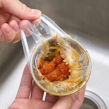 100pcs Kitchen Sink Strainer Bags, Disposable Anti-Clog Elastic Mesh Fits Most Drain Filters - White - View 11