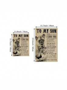 1Pc Tranh Canvas Trích Dẫn Truyền Cảm Hứng Không Khung Cho Con Trai Tôi - Đừng Bao Giờ Quên Rằng Tôi Yêu Bạn Poster Gia Đình Sư Tử Tranh Treo Tường Quà Tặng Sinh Nhật Tốt Nghiệp Trang Trí Nhà Không Khung - Nhiều màu - Xem 6