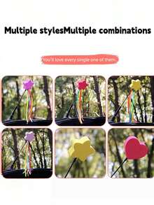 Zazumi Cute Star Shaped Car Roof Decoration, Dopamine Colored Ribbon Decoration, Star Decorations With Different Colored Ribbons, Suitable For External Decoration Of Various Cars, Home And Living Room Teacher Activity Decoration, Cute Car Accessories For Birthdays, Festivals, Parties, Daily Use, Car Styling Gifts For Women, Girls, And Car Enthusiasts - multicolor - View 8