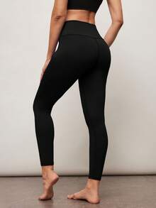 Activina Women's Casual Sports Pocket Leggings - Black - View 2
