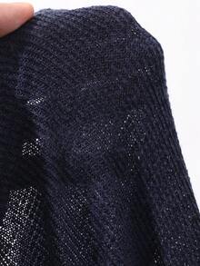 DAZY 女士翻领短袖收腰休闲T恤，夏季 - 藏蓝色 - 查看 7