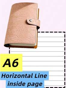 SHEIN A5/A6 活页横线/空白/方形内页笔记本书写流畅，配有可拆卸软皮封面，适用于学生文具办公用品、学校用品、返校 - 彩色 - 查看 20