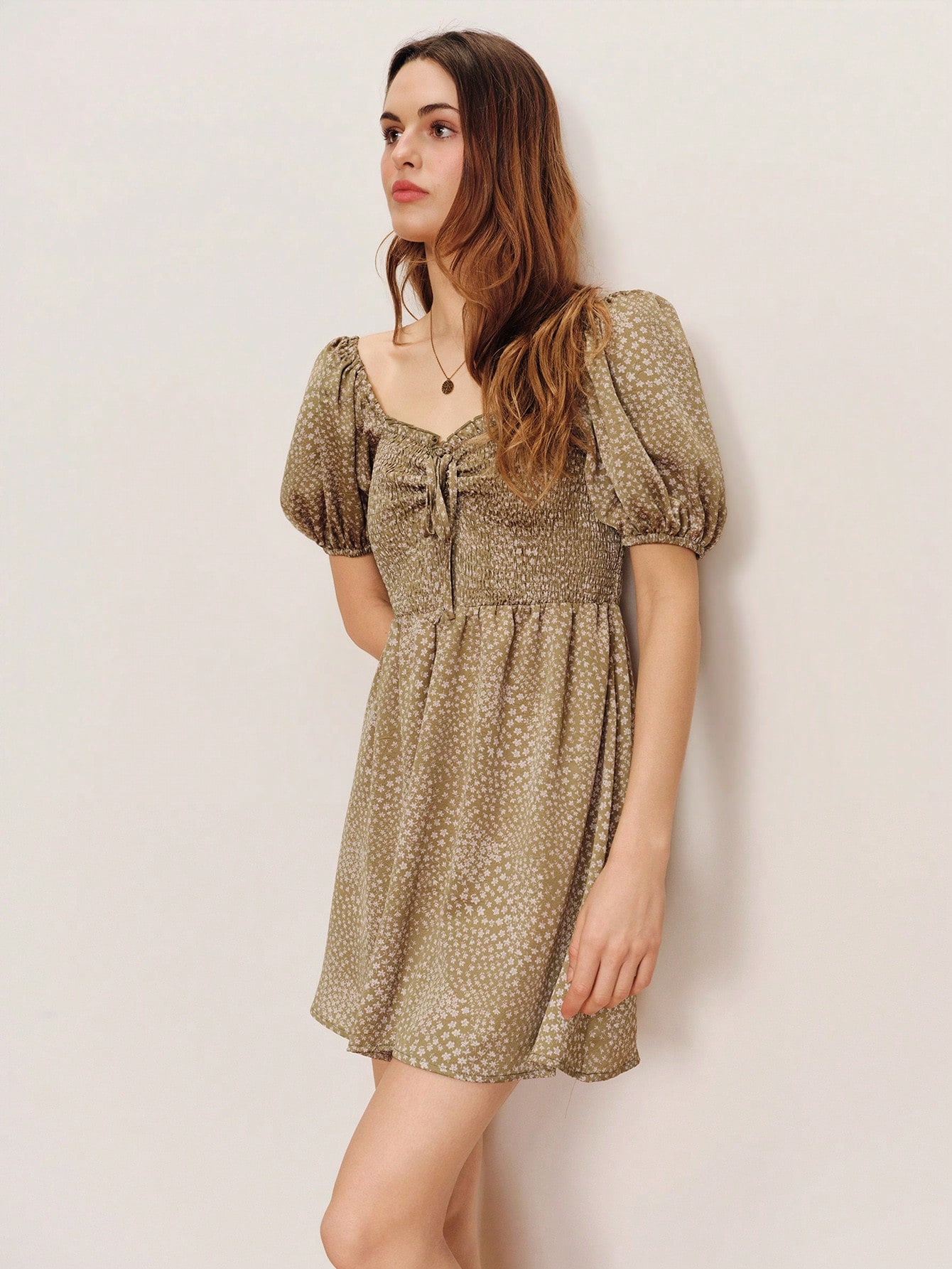 A Line Robe Courte Floral Print Sweetheart Neckline Vintage Style Spring Summer To Go Out Festival Dress Casual Dress French Style Parisian Style