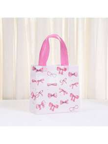 6/12/24个装，甜美蝴蝶结印花无纺布手提袋，生日礼物包装袋，创意清新小巧节日礼品袋 - 多色 - 查看 7