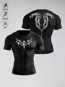 Acti Log Men Sports Tees & Tanks - Black - View 1