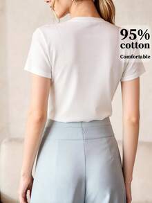 Women T-Shirts - White - View 2
