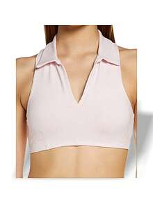 Alo Yoga Bra CHARMED COLLAR Tank Sweat Absorption Breathable Lightweight Soft Stretchy Easy To Wash Yoga Sports Women Pink W9468R - PINK SUGAR - Pink - View 3