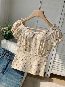 Áo thun ngắn tay in họa tiết tối giản dành cho bé gái tuổi teen - Màu vàng - Xem 2