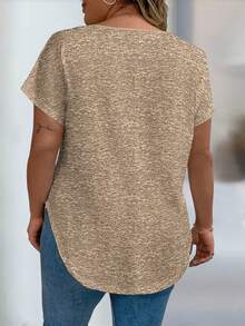 EMERY ROSE Áo thun tay ngắn cổ chữ V in hoa cỡ lớn, kiểu dáng thường ngày. - Nhiều màu - Xem 2