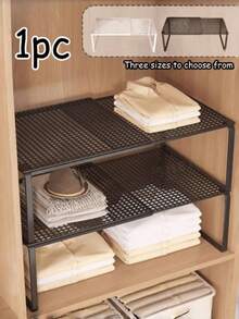 1pc Expandable Wardrobe, Multi-Layer Storage, Shelves, Pull-Out Shoe Rack, Bookshelf Storage, Kitchen Storage, Bathroom Storage, Space Organizer, Space Saving, Suitable For Closet, Dorm And Home Use, Ideal For Christmas Clothing Storage - Multicolor - View 10