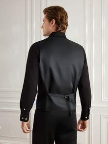 Officeau 男士无袖西装背心，夏季时尚 - 寶藍色 - 查看 2