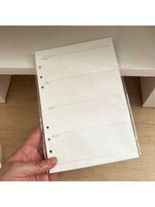 A5 45 Sheets Refill Papers,6 Holes Binder Notebook Inner Paper,Weekly/Monthly/Blank Planner Journal Notebook Parts - White - View 14