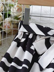 GlowEve Quần ống rộng cạp chữ V họa tiết hình học đen trắng dành cho nữ, quần dài cạp cao có dây rút, thích hợp mặc hàng ngày, đi nghỉ mát, đi làm, hẹn hò, phong cách đường phố Pháp, retro, dự tiệc, đi biển, quần dài mùa hè mới. - Nhiều màu - Xem 6