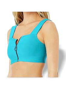Alo Yoga Bra FAST Sweat Absorption Breathable Lightweight Soft Elastic Easy To Wash Sports Gym Women Coral Blue W9386R - AQUA - lake blue - View 3