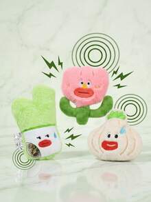 PETSIN 造型有趣的毛绒葱蒜仙人掌猫玩具，内含发声纸，可与猫咪互动玩耍 - 彩色 - 查看 4