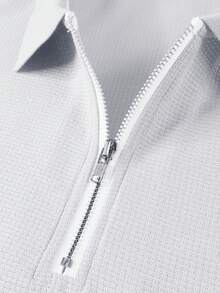 Manfinity Homme 男士短袖 Polo 衫和裤子两件套 - 白色 - 查看 4