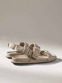 Solecia Ladies Commuter Fashion Versatile Daily Travel Casual Sandals - Grey - View 3